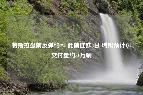 特斯拉盘前反弹约2% 此前连跌3日 瑞银预计Q4交付量约51万辆