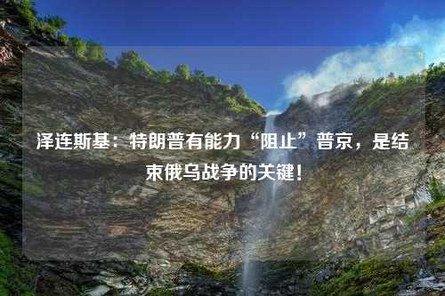 泽连斯基：特朗普有能力“阻止”普京，是结束俄乌战争的关键！