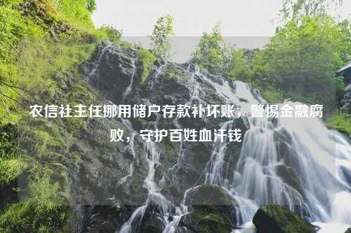 农信社主任挪用储户存款补坏账，警惕金融腐败，守护百姓血汗钱