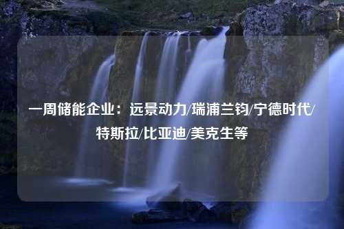 一周储能企业：远景动力/瑞浦兰钧/宁德时代/特斯拉/比亚迪/美克生等