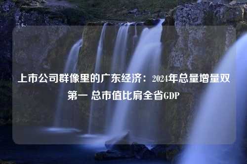 上市公司群像里的广东经济：2024年总量增量双第一 总市值比肩全省GDP