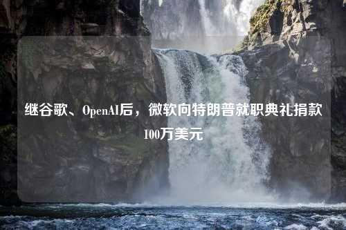 继谷歌、OpenAI后，微软向特朗普就职典礼捐款100万美元